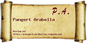 Pangert Arabella névjegykártya